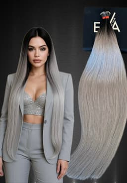 Russian Nanoring Extensions Ombre #1/ Light Grey Russian Nanoring Extensions Ombre #1/ Light Grey