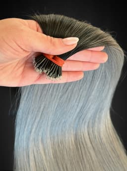 Russian Nanoring Extensions Ombre #1/ Light Grey Russian Nanoring Extensions Ombre #1/ Light Grey