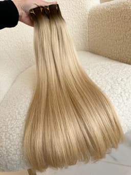 Tape-in Russian Hair DOUBLE TAPE Ombre Extensions #4/#18 Tape-in Russian Hair DOUBLE TAPE Ombre Extensions #4/#18