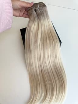 White Platinum Extensions Ombre #19/Silver White Platinum Extensions Ombre #19/Silver