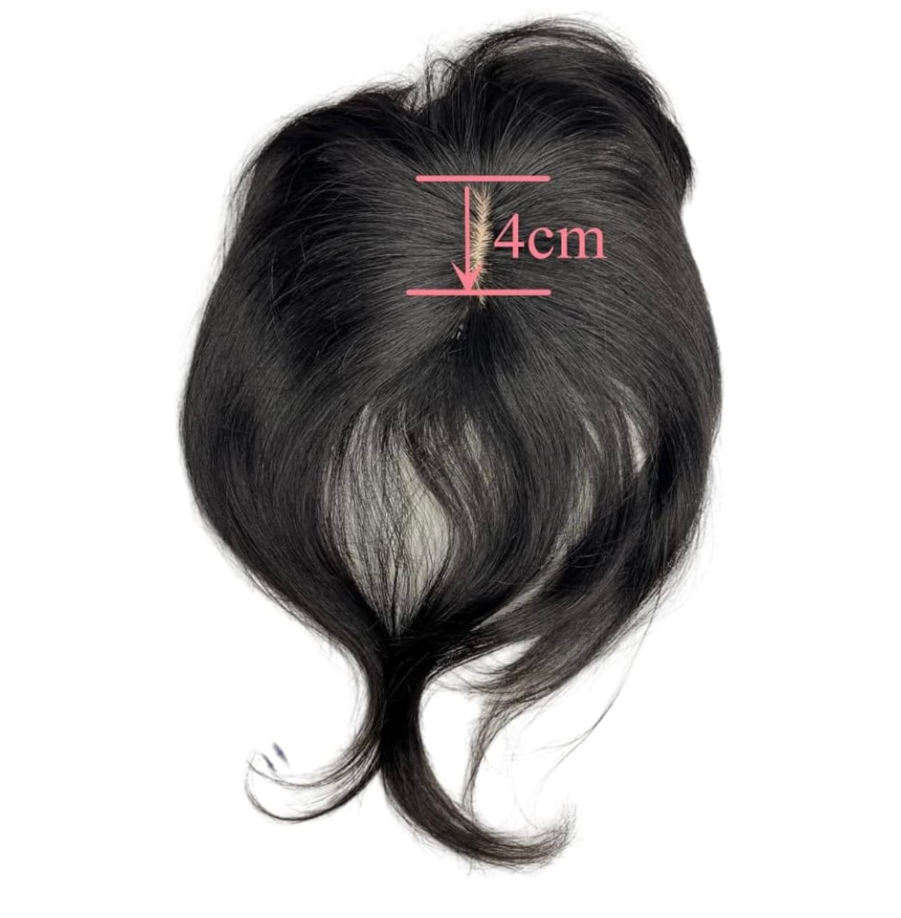 Partial wig with natural black bangs Partial wig with natural black bangs