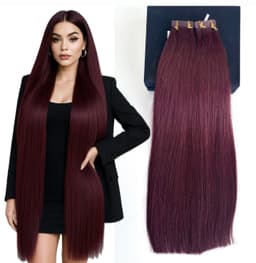 Extensii Tape-in Russian Hair DOUBLE TAPE BURGUNDY Extensii Tape-in Russian Hair DOUBLE TAPE BURGUNDY