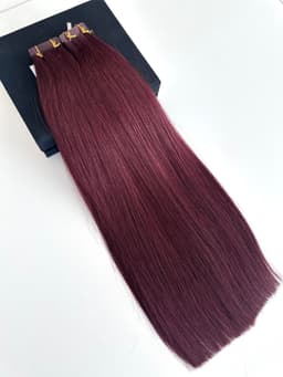 Extensii Tape-in Russian Hair DOUBLE TAPE BURGUNDY Extensii Tape-in Russian Hair DOUBLE TAPE BURGUNDY