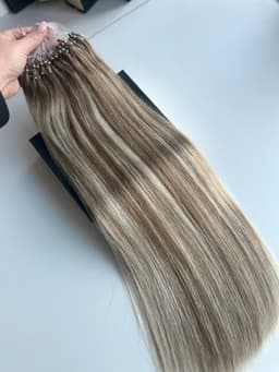 Extensii Microring Black Collection Balayage #8/Silver/8 Extensii Microring Black Collection Balayage #8/Silver/8