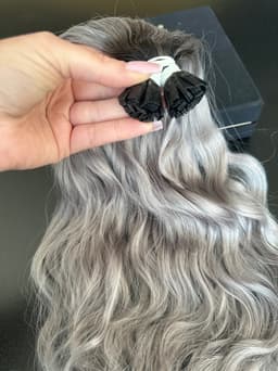 Extensii Cheratina Russian Hair Ombre #1B/Light Grey Extensii Cheratina Russian Hair Ombre #1B/Light Grey