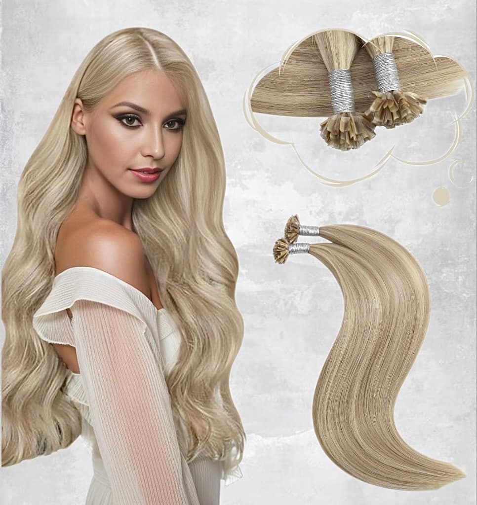 Extensii Cheratina Russian Hair Balayage #19/Silver Extensii Cheratina Russian Hair Balayage #19/Silver