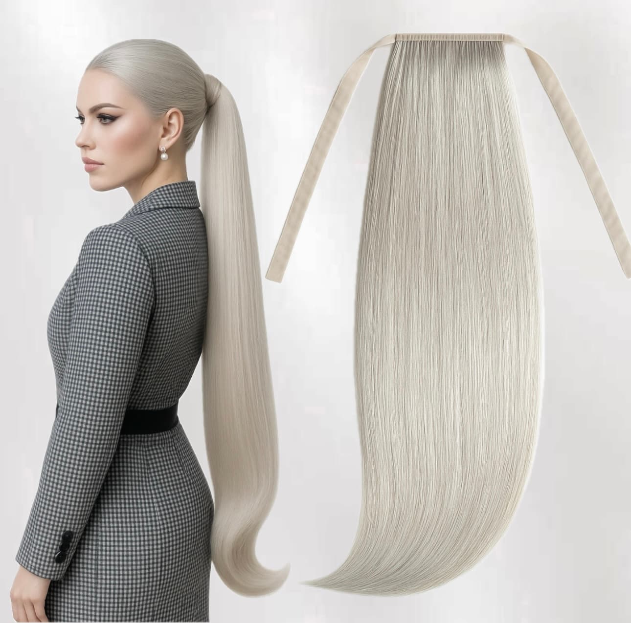 Coada de par Russian Hair Light Grey Coada de par Russian Hair Light Grey