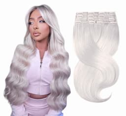 Extensii Clip-on White Platinum Brilliant Grey Extensii Clip-on White Platinum Brilliant Grey