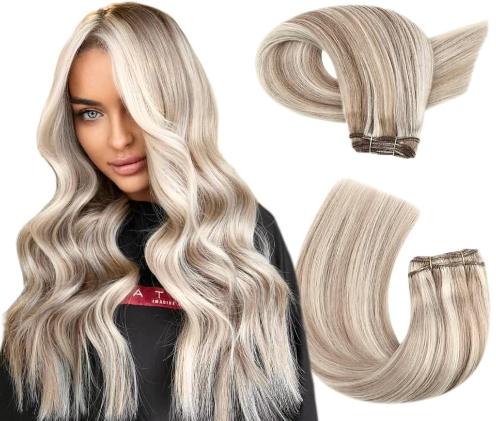 Extensii Clip-on White Platinum Balayage #19/ Light Grey Extensii Clip-on White Platinum Balayage #19/ Light Grey