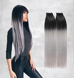 Extensii Tape In Diamond Ombre #1B Light Grey Extensii Tape In Diamond Ombre #1B Light Grey