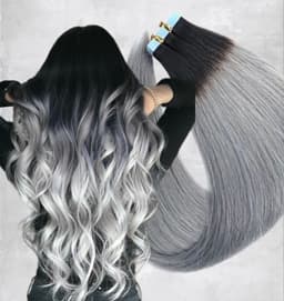 Extensii Tape In Ombre 1B Grey Extensii Tape In Ombre 1B Grey