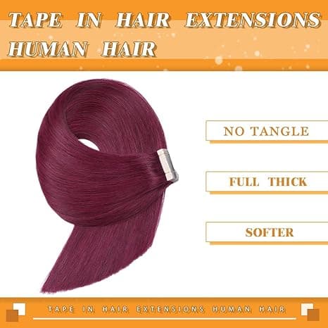 Tape In Black Collection Burgundy Tape In Black Collection Burgundy
