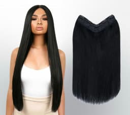 Trese de Par Natural V-Shape Diamond Negru #1 Trese de Par Natural V-Shape Diamond Negru #1