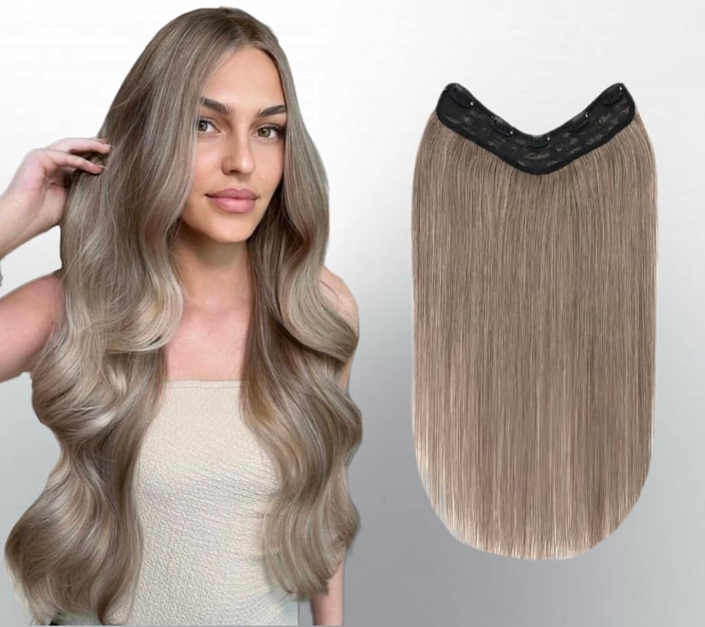 Trese de Par Natural V-Shape #20 Blond Bej Deschis Trese de Par Natural V-Shape #20 Blond Bej Deschis