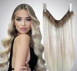 Trese de Par Natural V-Shape Luxe Ombre #8/Silver Trese de Par Natural V-Shape Luxe Ombre #8/Silver
