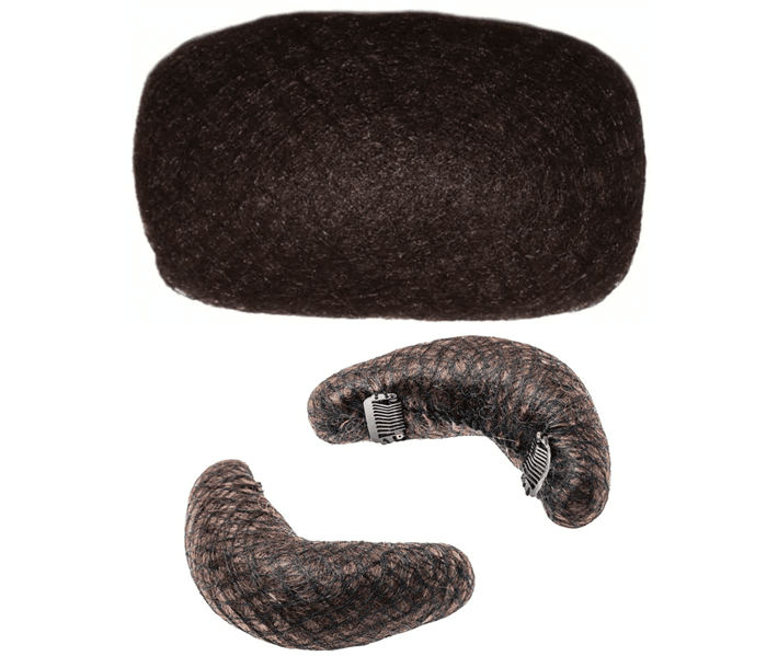 Set 3 bureti din par natural pentru coc Maro Set 3 bureti din par natural pentru coc Maro