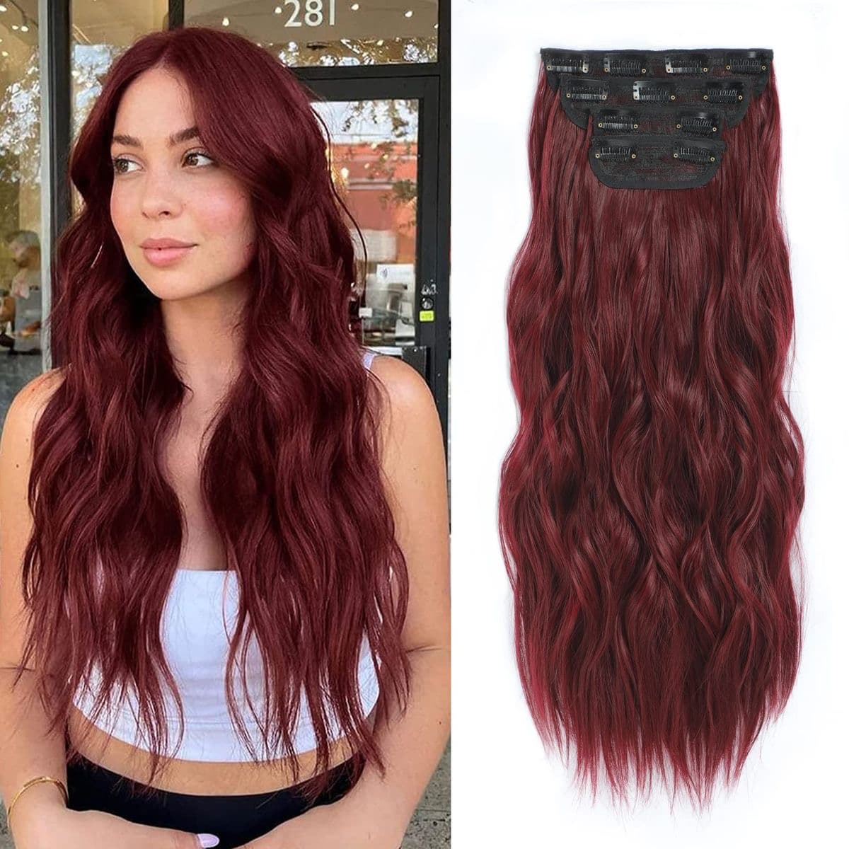 Extensii Clip On Sintetic (super volum) Roscat, 200 g Extensii Clip On Sintetic (super volum) Roscat, 200 g