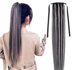 Coada de Par cu Bentita Luxe Balayage #1/ Light Grey Coada de Par cu Bentita Luxe Balayage #1/ Light Grey