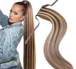 Coada de Par cu Bentita Luxe Balayage #8 Light Grey Coada de Par cu Bentita Luxe Balayage #8 Light Grey