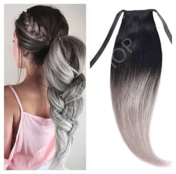 Coada de Par cu bentite #Ombre 1B Light Grey Coada de Par cu bentite #Ombre 1B Light Grey