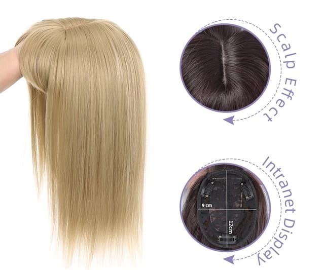 Peruca partiala cu breton Blond Bej Peruca partiala cu breton Blond Bej