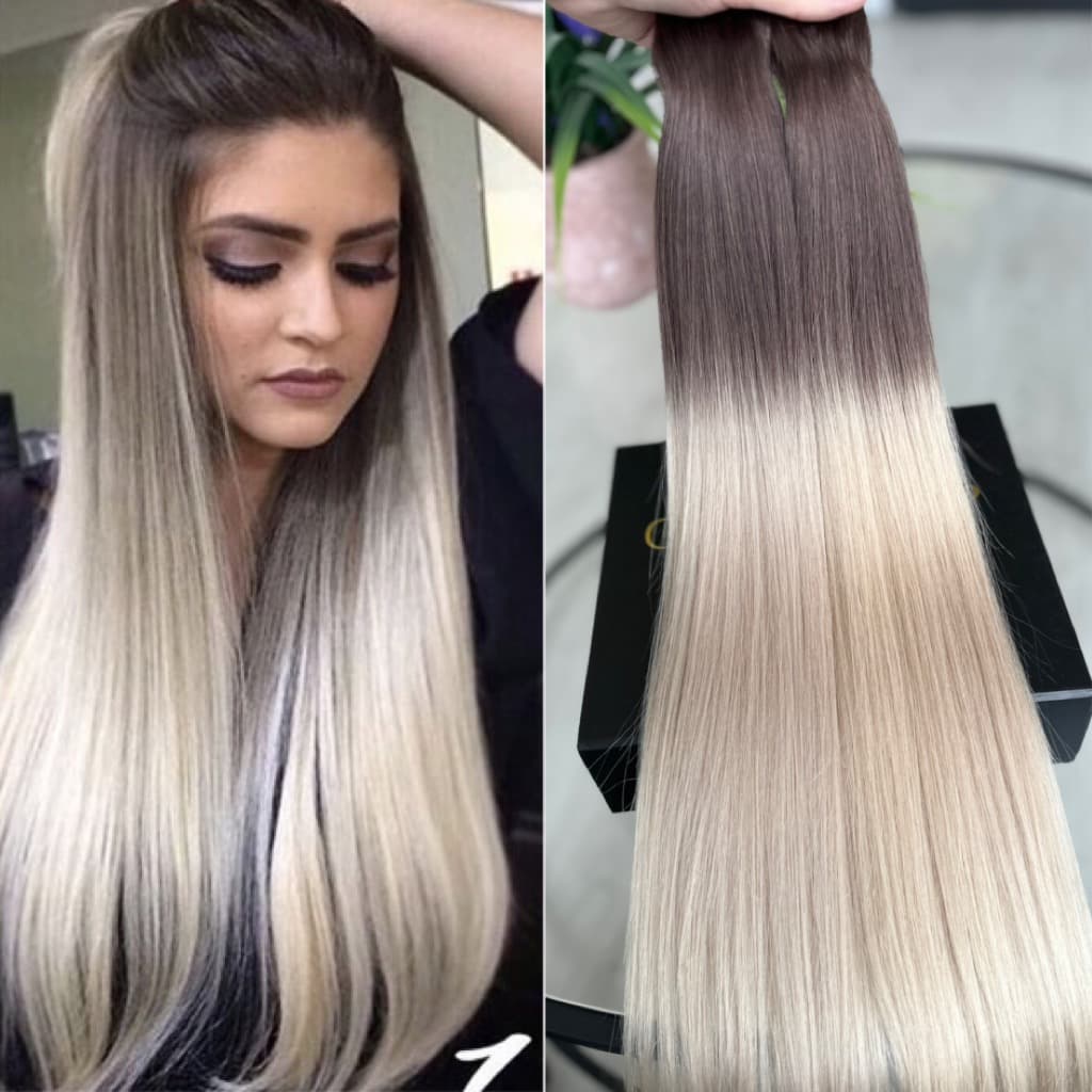 Extensii Tape In Diamond Tape Ombre #4L/#60A Extensii Tape In Diamond Tape Ombre #4L/#60A