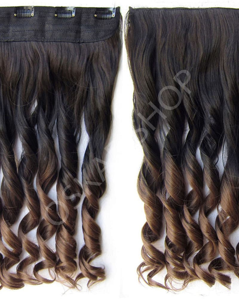 Trese Clip-On Ondulate Sintetic Ombre #1B 8 Trese Clip-On Ondulate Sintetic Ombre #1B 8