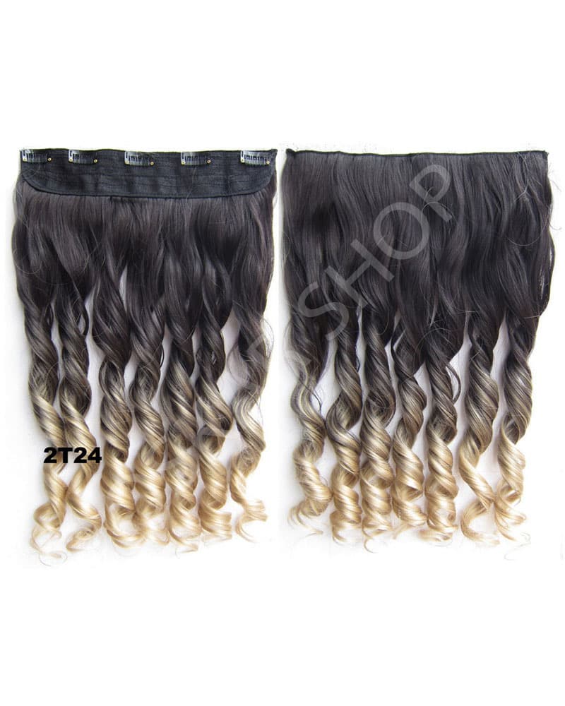 Trese Clip-On Ondulate Sintetic Ombre #2 24 Trese Clip-On Ondulate Sintetic Ombre #2 24