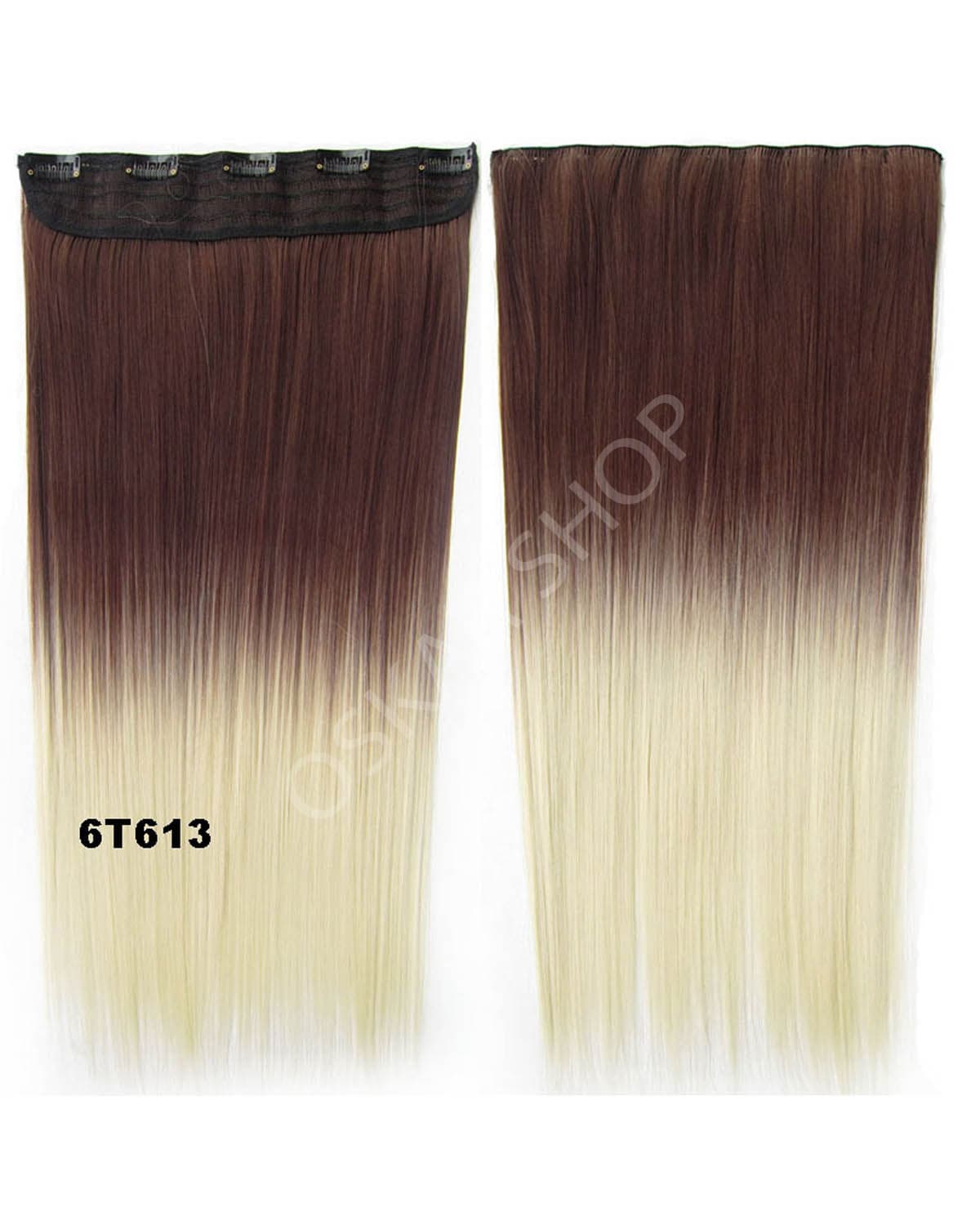 Trese Clip-On Drepte Sintetic Ombre #6 613 Trese Clip-On Drepte Sintetic Ombre #6 613