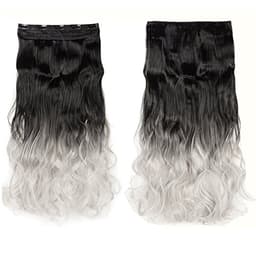 Trese Clip-On Ondulate Sintetic Ombre Negru Grey Trese Clip-On Ondulate Sintetic Ombre Negru Grey